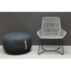 RO MOCHI ROUND POUF WITH LEATHER STRAP Ø70 CM